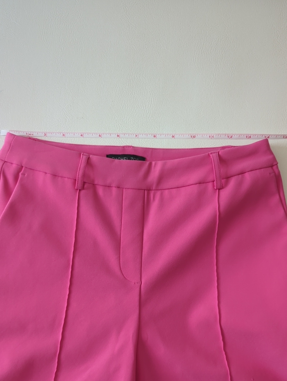 Rachel Zoe Hot Pink Straight Leg Work Pants Barbiecore Pull On Trousers Size 4 - Picture 7 of 9